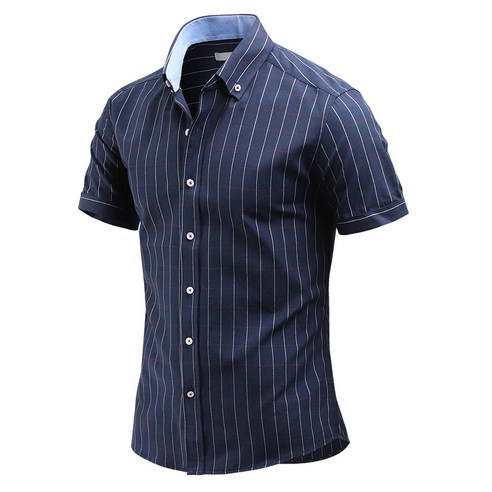 다꾸앙 남성용 퀘스트 와이셔츠 체크 반팔 셔츠 C06D14_sp2069