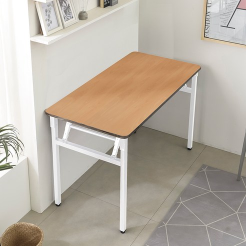 다다재 접이식 다용도 테이블 800 x 450 mm, 화이트다리 + 망펄