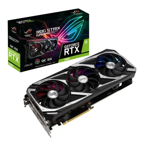 ASUS ROG STRIX 지포스 그래픽카드 RTX 3060 O12G GAMING V2 OC D6 12GB LHR