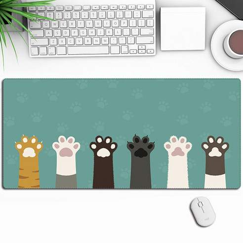 알럽홈 귀여운 고양이 발바닥 마우스 장패드, TYPE 2
