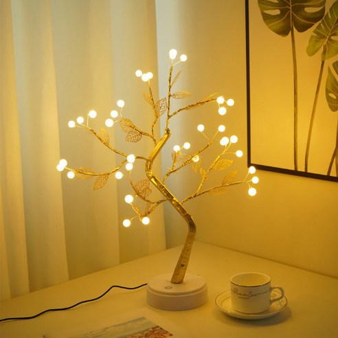 어썸리브 LED 진주 트리 조명, 06 진주 나뭇잎