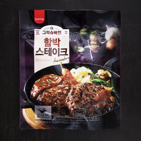 그릭슈바인 함박 스테이크, 220g, 3개 빽쿡치킨스테이크