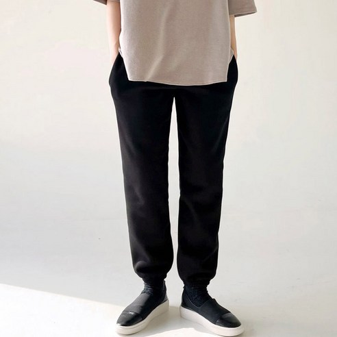 오키진 여성용 포그니 기모 조거 밴딩 팬츠