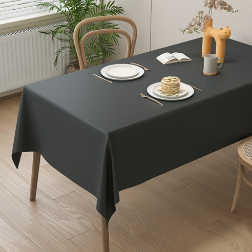 쉐리엘 고급 가죽원단 무지 방수 식탁보, 팬텀그레이, 소(80 x 120 cm), 1개