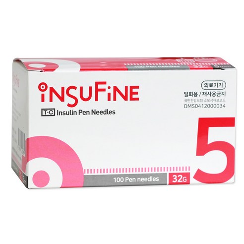 태창 인슐린 펜니들 32G 5mm, 100개입, 1개