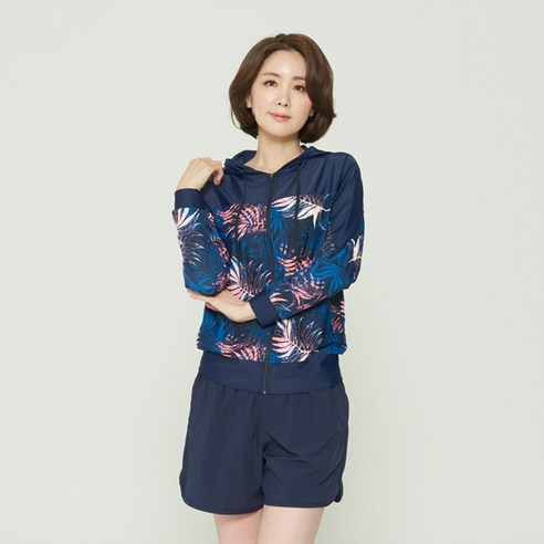 세련되고 기능적인 일리카이 여성용 시에나 루즈핏 후드래쉬가드 세트