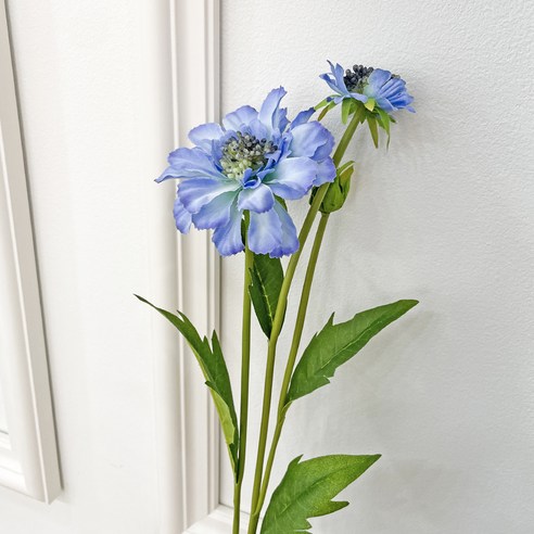 베누디 스카비오사 꽃 가지 조화 소형, 블루