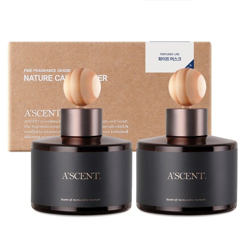 에이센트 차량용 디퓨저 세트, 22 화이트머스크, 2개