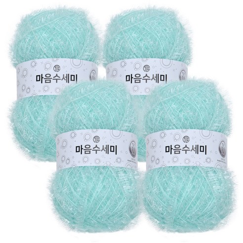 브랜드얀 마음 수세미 뜨개실 4p, 31 코튼민트