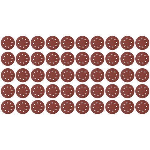 지오비즈 80방 원형 사포 125mm x 125mm, 1세트, 50개입