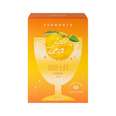쌍계명차 유자 아이스티 10p, 1.2g, 10개입, 1개