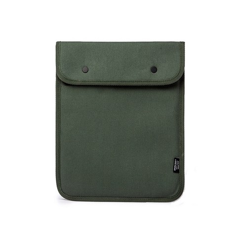 BAGnBAGs 캐주얼 캔버스 노트북 파우치 A8660, 아미그린