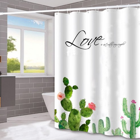 카리스 자연그대로 욕실 샤워 커튼 A03 90 x 180 cm, 1개
