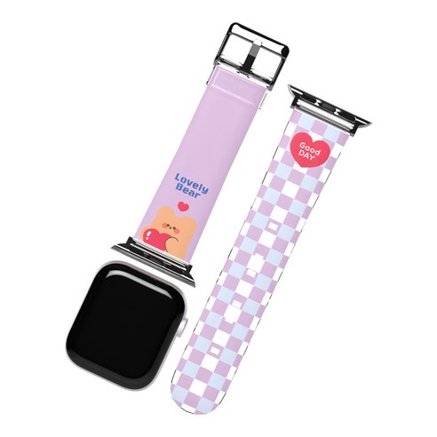 이루다 러블리베어즈 애플워치 스트랩 38 / 40 / 41mm, 퍼플