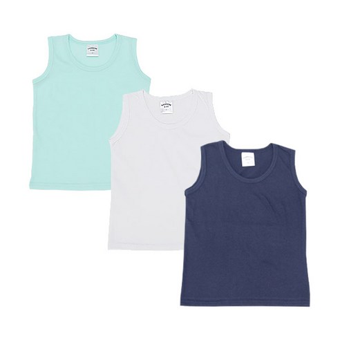 레인보우키즈 아동용 레이어드 민소매 티셔츠 3종 세트