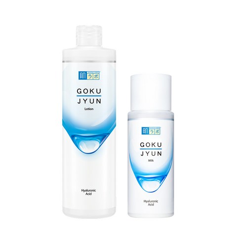 하다라보 고쿠쥰 로션 300ml + 밀크 고보습 에멀젼 140ml 세트, 1세트