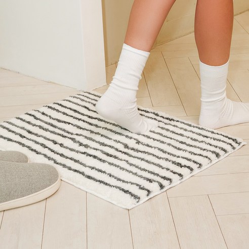 포시엘라 자카드 터프팅 러그 스트라이프 발매트 리뷰 스트라이프발매트