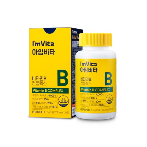 아임비타 비타민B 컴플렉스 66g, 120정, 2개