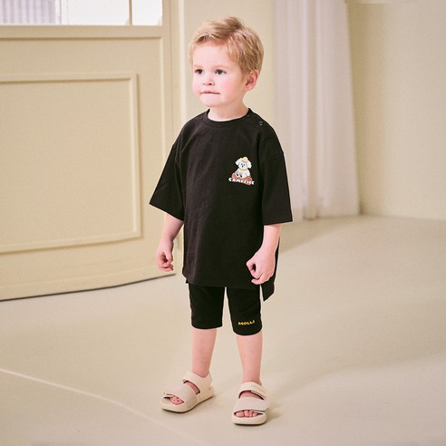 몰리멜리 아동용 위드캠핑 5부 상하복 세트