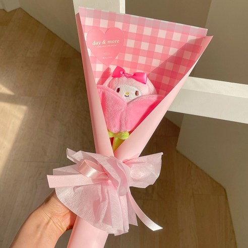 데이앤모어 산리오 한송이 인형꽃다발, 마이멜로디튤립, 1개