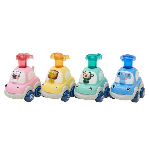 하베브릭스 푸시푸시 아기 자동차 장난감 4종 세트, 코코, 제제, 키키, 라라