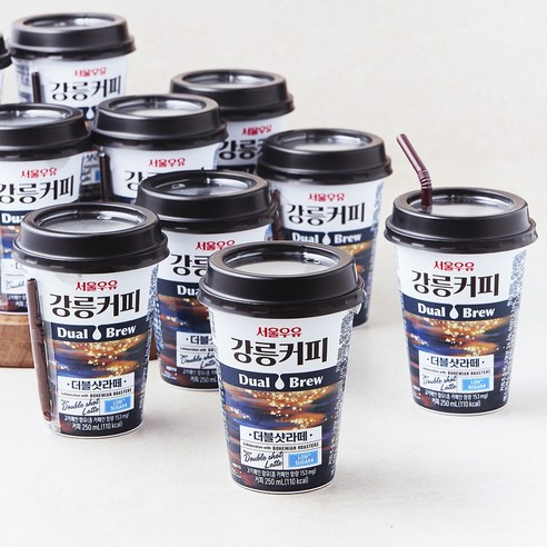 서울우유 강릉커피 더블샷 라떼, 10개, 250ml
