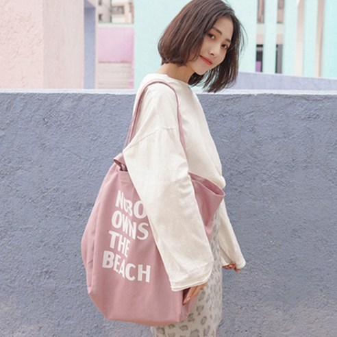 노바디 레터링 캔버스 bigbag 에코백