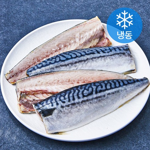 고고새우 간편 손질 노르웨이 고등어 필렛 (냉동), 650g(4미), 1개