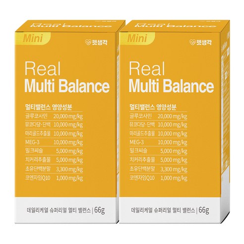 펫생각 강아지 리얼 멀티밸런스 종합 영양제 66g, 2개