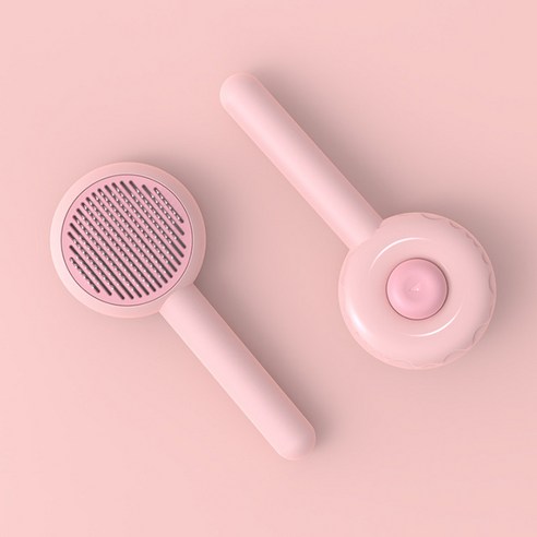 카르노코리아 반려동물 도넛 원터치 브러쉬 FREE, 핑크, 1개