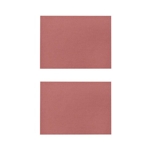 베이직 컬러 방수 린넨 미끄럼방지 플레이스 매트 2P, 021, 42 x 32 cm