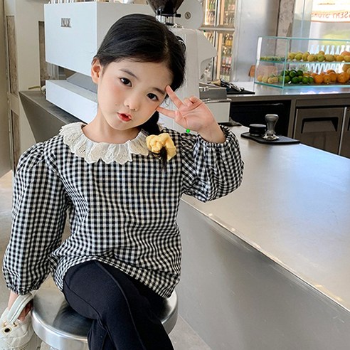 孩子們 時尚 女孩 服裝 襯衫 女孩 女孩 女孩衣服 春天 秋天
