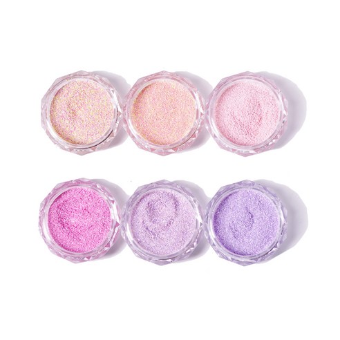 블라썸 파스텔 네일 글리터 파우더 6종 세트 리뷰 파우더네일