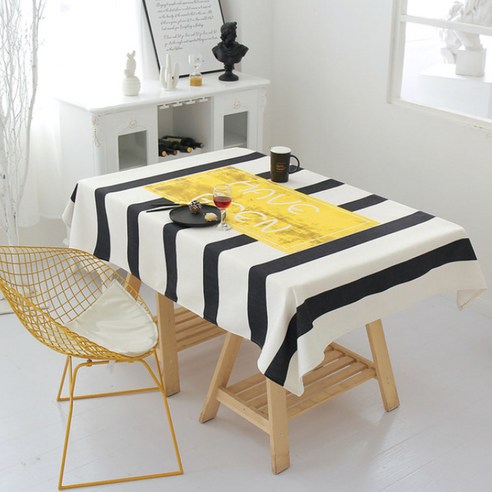 마켓에이 아메리칸 일러스트 키친테이블 식탁보, TYPE B07, 140 x 100 cm