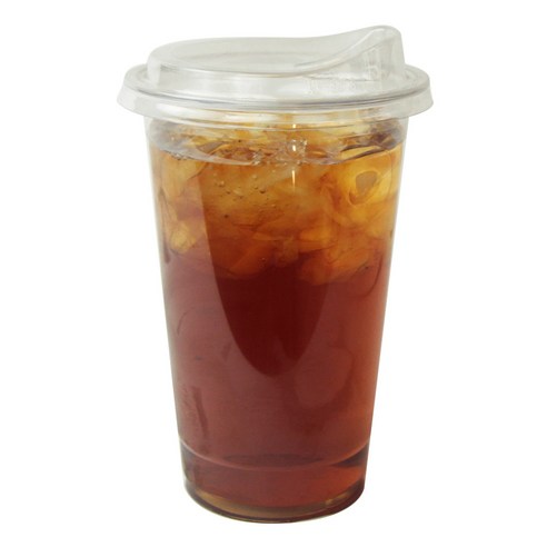 아이엔피 PET 아이스컵 바디 + 드링킹 뚜껑 세트, 480ml, 50개입, 1세트