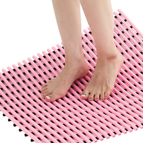 컴포리빙 욕실 욕조 현관 미끄럼방지매트 일반 120 x 100cm, 핑크, 1개