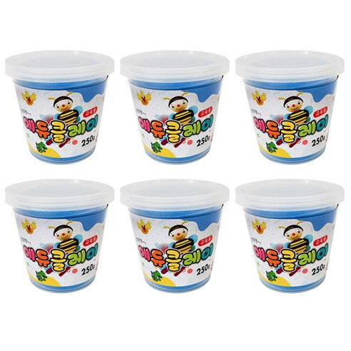 토단교재 에듀클레이 6p, 파랑, 250g, 6개