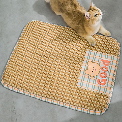 몬스펫 고양이 강아지 등나무 쿨 매트, 곰