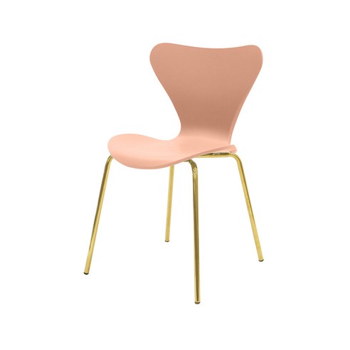 숄더7 골드 인테리어 디자인 카페 식탁의자, 화이트, 1개