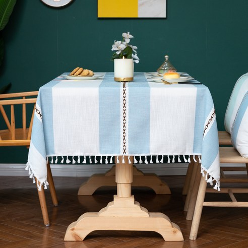 린넨 테이블 매트, 17 하늘색, 110 x 170 cm