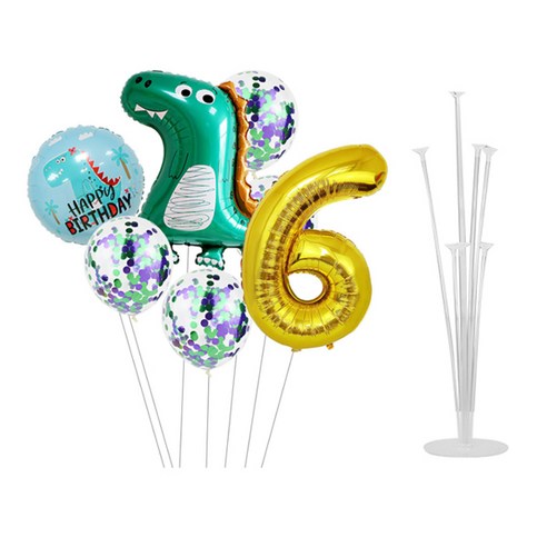 마켓감성 공룡 테마 숫자 풍선세트, 타입7, 1세트