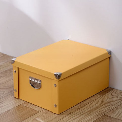스타일 종이 리빙 박스 45 x 35 x 22.5 cm, 01 노란색, 1개
