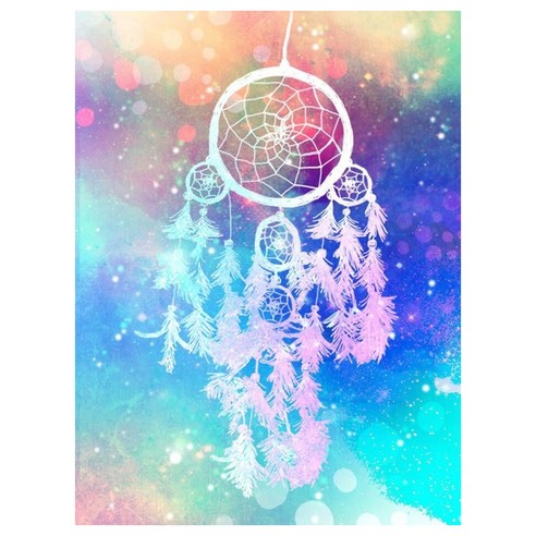 메이리앤 보석십자수 DIY 비즈공예 키트 30 x 40 cm, 0003.드림캐쳐, 1세트