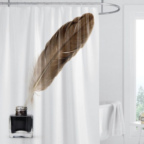 카리스 베이직 자연풍경 욕실 샤워 커튼 A14 120 x 180 cm, 1개