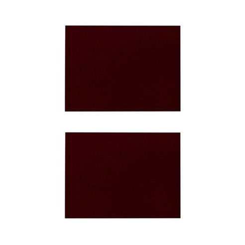 베이직 컬러 방수 린넨 미끄럼방지 플레이스 매트 2p, 04, 42 x 32 cm
