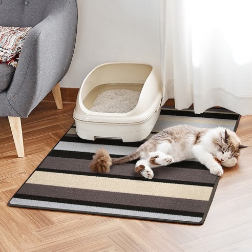 올웨이즈올펫 고양이 화장실 모래 매트, 크림치즈