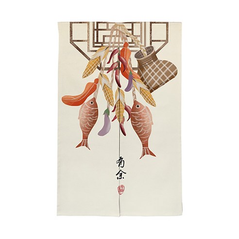 에이홉 중국 스타일 파티션 커튼 양문형 + 봉, Type 03