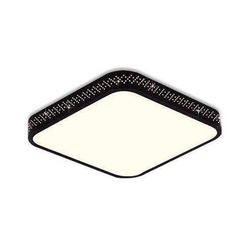 가온엘이디 마름모 LED 직부등 15W 주백색, 블랙, 1개