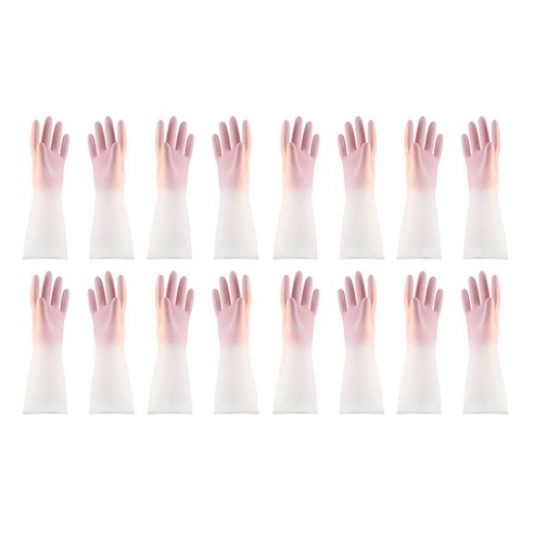 블럭마트 그라데이션 고무장갑 S, 핑크, 8개, 소(S)