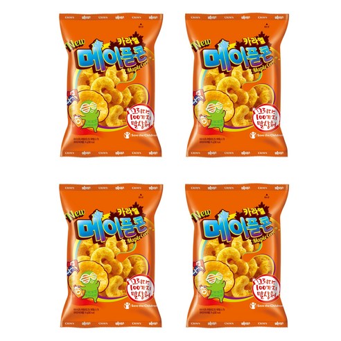 크라운 카라멜 메이플콘, 74g, 4개